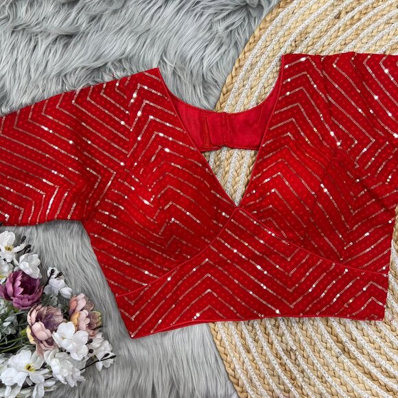 Fancy Partywear Blouse - Picture 7 of 13